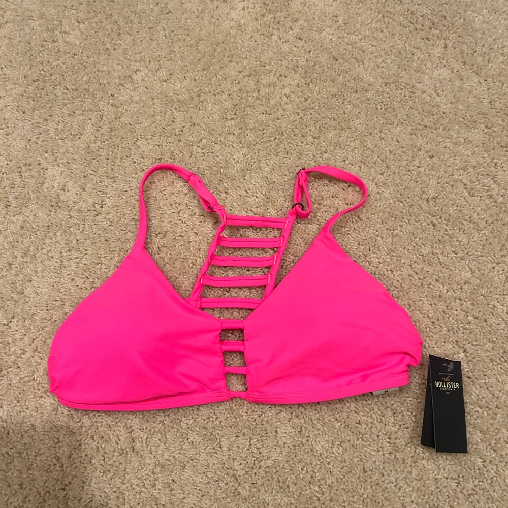 hollister pink bikini top